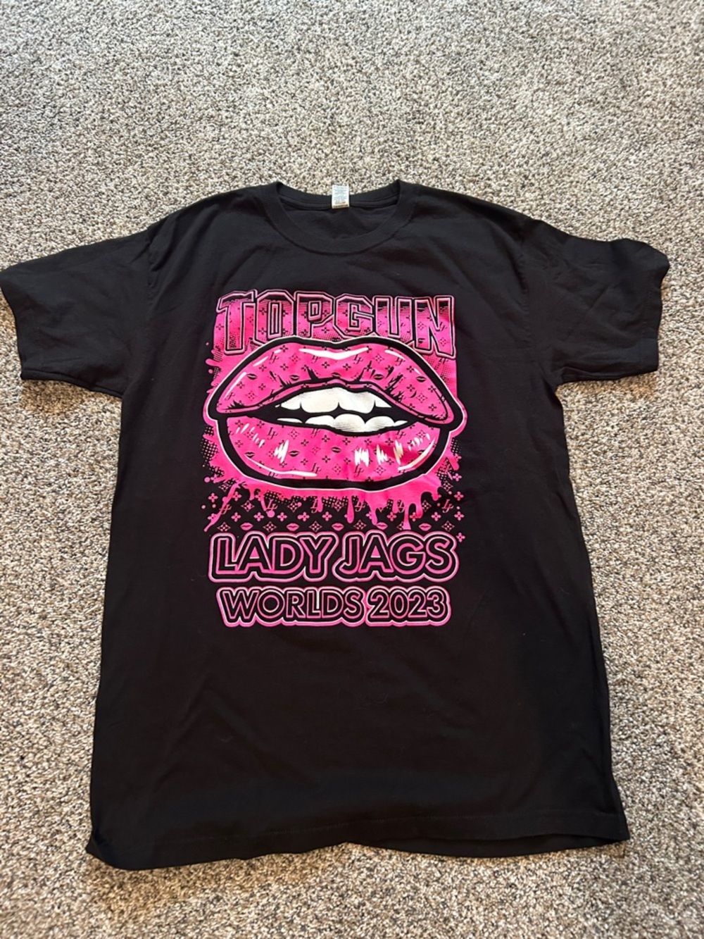 TG Lady Jags Worlds 2023 Graphic Tee - Black & Hot Pink LV/LJ